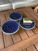 Talerzyki deserowe zestaw 6 szt Ceramika Bolesławiec wzór k1 - 100% rękodzieło