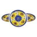Zestaw Obiadowy Ceramika Bolesławiec wzór słoneczniki UNIKAT